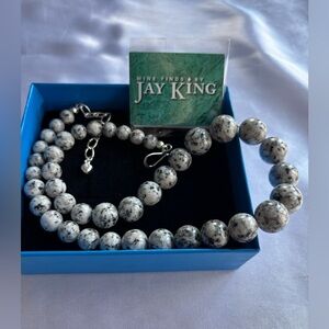 Jay King Mine Finds Kiwi Jasper  Beaded Necklace